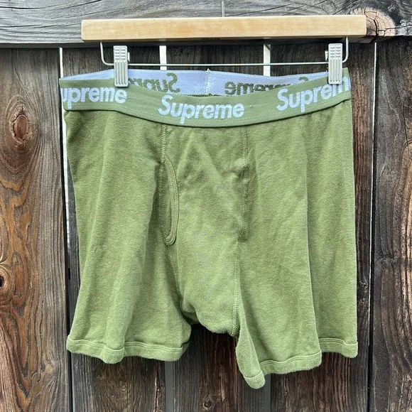Supreme Supreme/Hanes Boxer Briefs オリーブ 100% Authentic Supreme x Hanes Boxer Briefs Olive (1